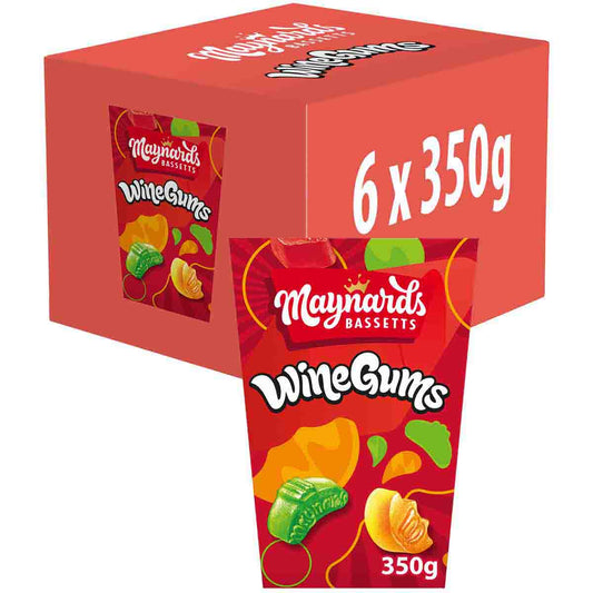 Maynards Bassetts Wine Gums Carton (Box of 6)