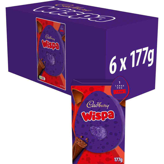 Cadbury Wispa Easter Egg L 177g (Box of 6)