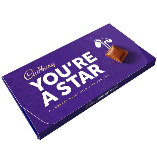 Cadbury You're a star Dairy Milk Chocolate Bar with Gift Envelope - Chocolate Gifts Heaven