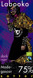 Zotter, Labooko Madagascar, 75% dark chocolate bar - Chocolate Gifts Heaven