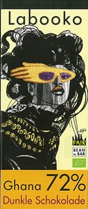 Zotter, Labooko Ghana, 72% dark chocolate bar - Chocolate Gifts Heaven