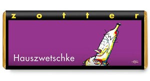 Book cover of 'Hauszwetschke' by Zohler with a purple background and yellow text.
