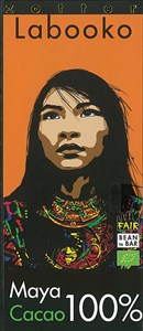 Zotter, Labooko Maya Cacao, 100% dark chocolate bar - Chocolate Gifts Heaven