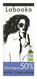 Zotter, Labooko Nicaragua, 50% milk chocolate bar - Chocolate Gifts Heaven